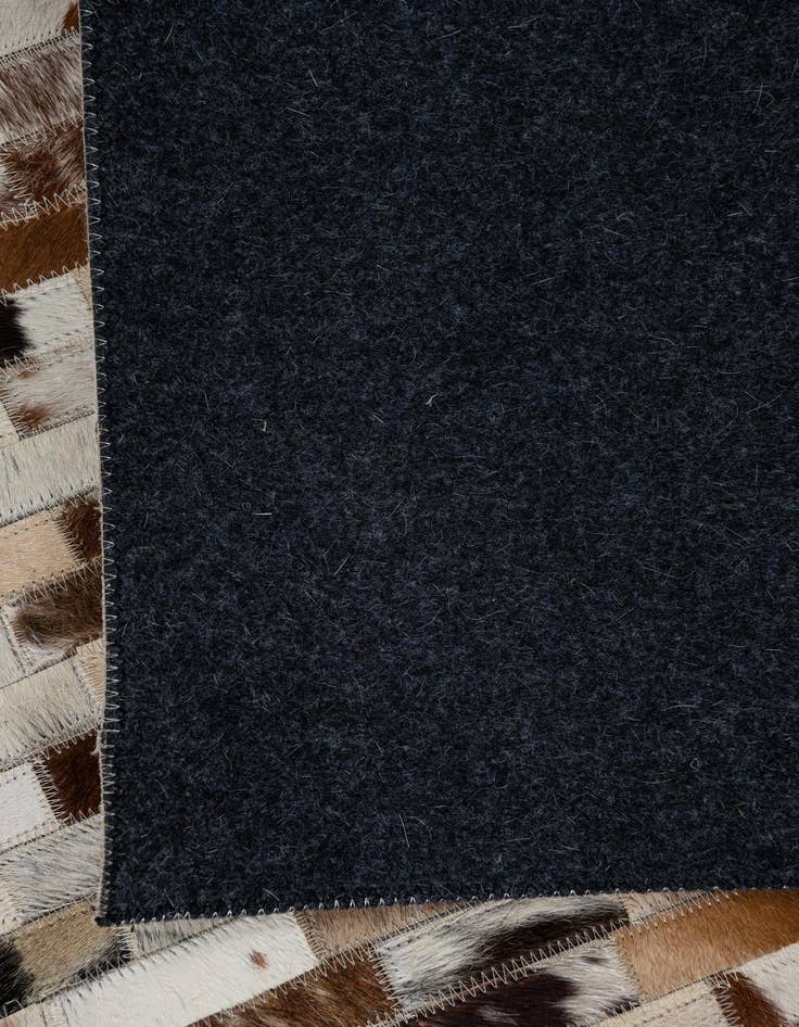 Detail image of  5' 1 x 7' 9 Cowhide Leather Rug