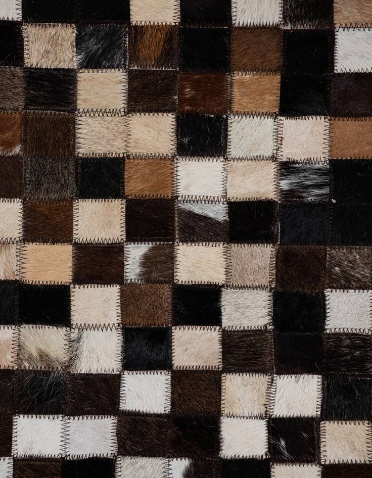 Detail image of  8' x 9' 10 Cowhide Leather Rug