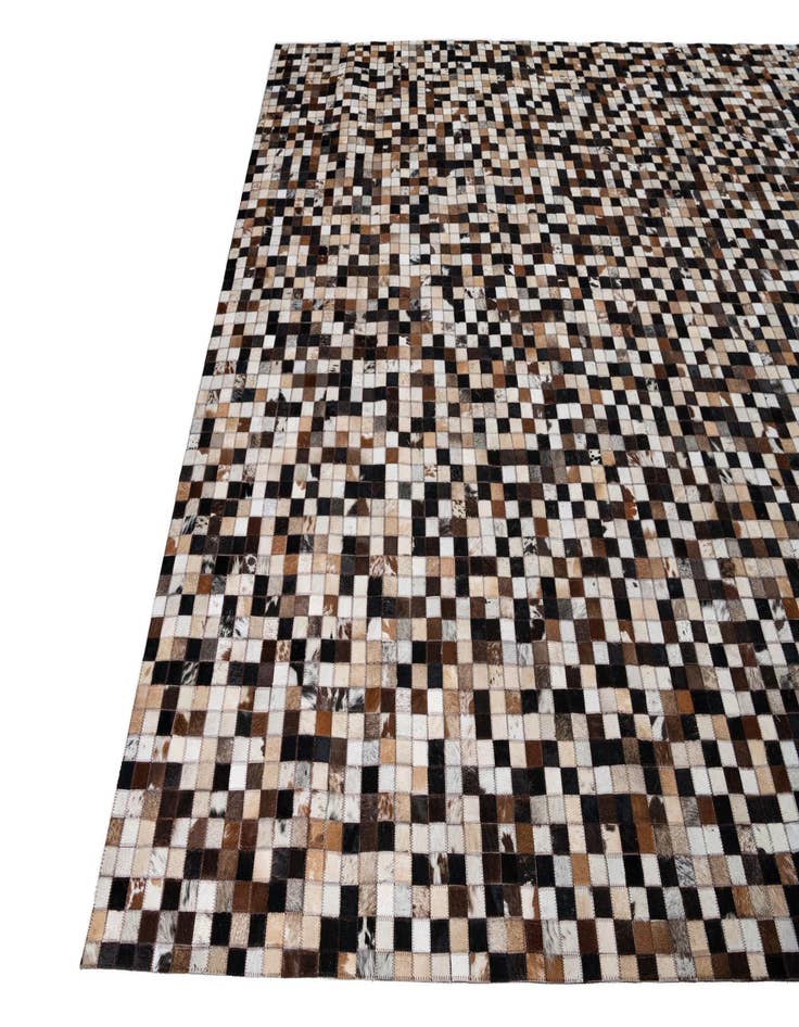 Detail image of  8' 1 x 10' Cowhide Leather Rug
