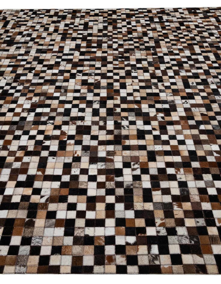 Detail image of  8' 1 x 10' Cowhide Leather Rug