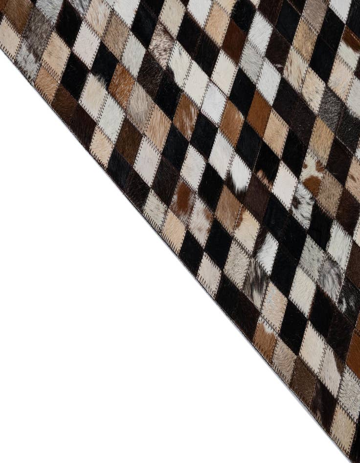 Detail image of  8' 1 x 10' Cowhide Leather Rug