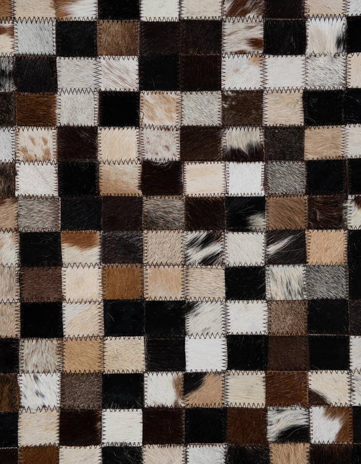 Detail image of  8' 1 x 10' Cowhide Leather Rug