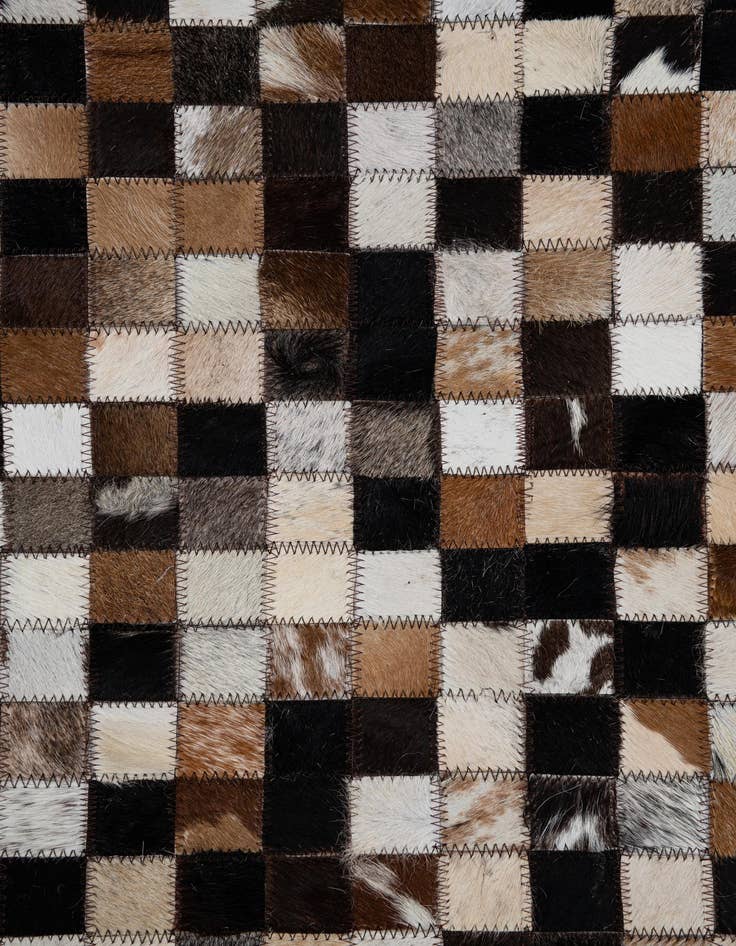 Detail image of  8' 1 x 10' Cowhide Leather Rug