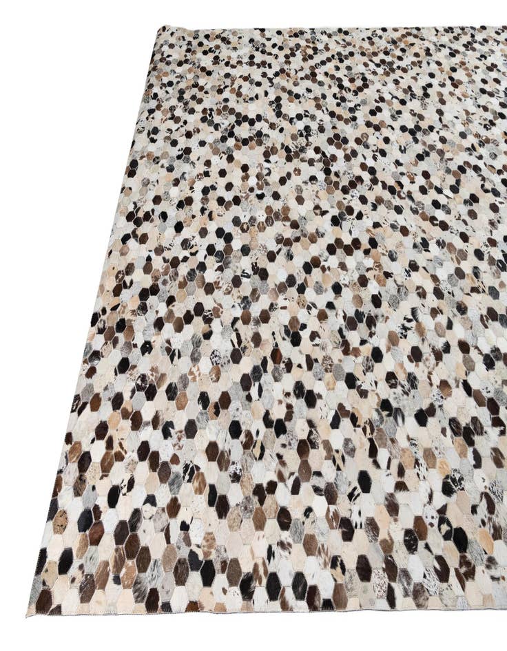 Detail image of  8' 1 x 10' Cowhide Leather Rug