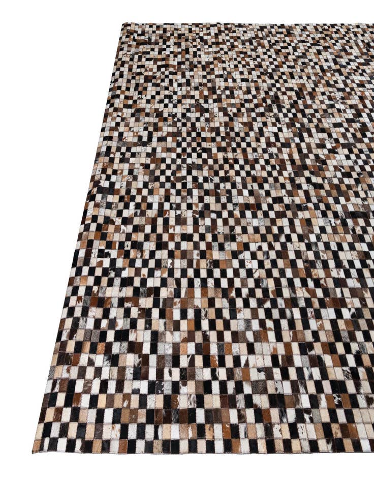 Detail image of  8' 1 x 10' Cowhide Leather Rug