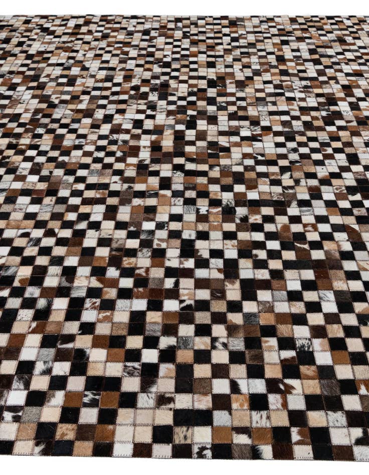 Detail image of  8' 1 x 10' Cowhide Leather Rug