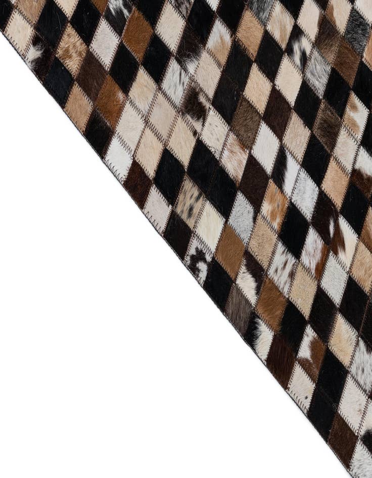 Detail image of  8' 1 x 10' Cowhide Leather Rug