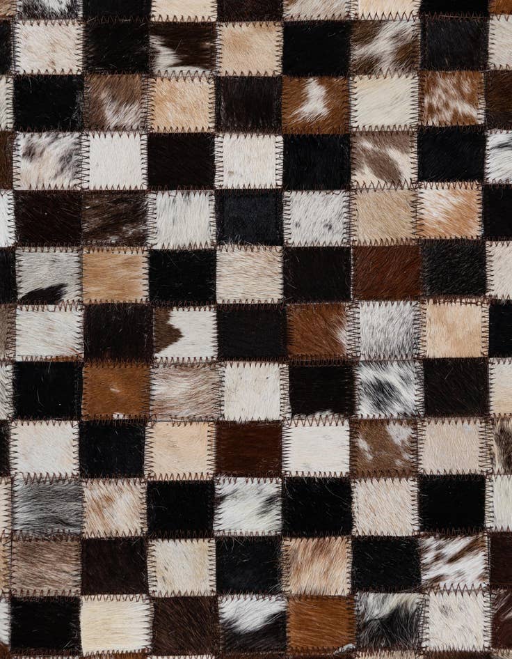 Detail image of  8' 1 x 10' Cowhide Leather Rug
