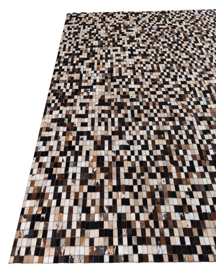 Detail image of  8' 1 x 9' 10 Cowhide Leather Rug