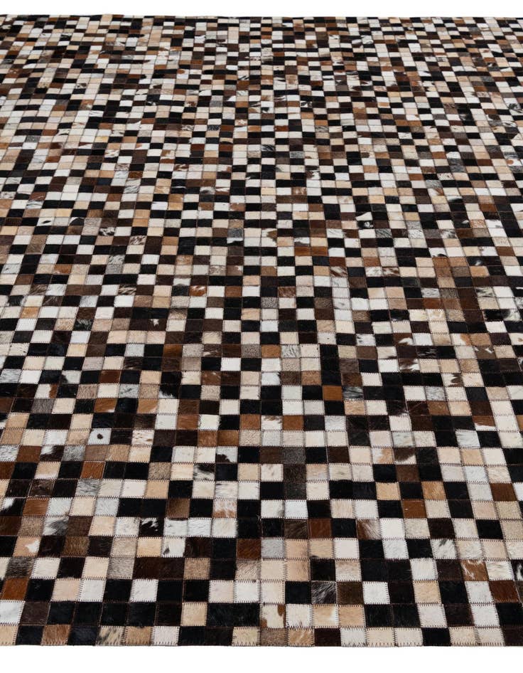 Detail image of  8' 1 x 9' 10 Cowhide Leather Rug