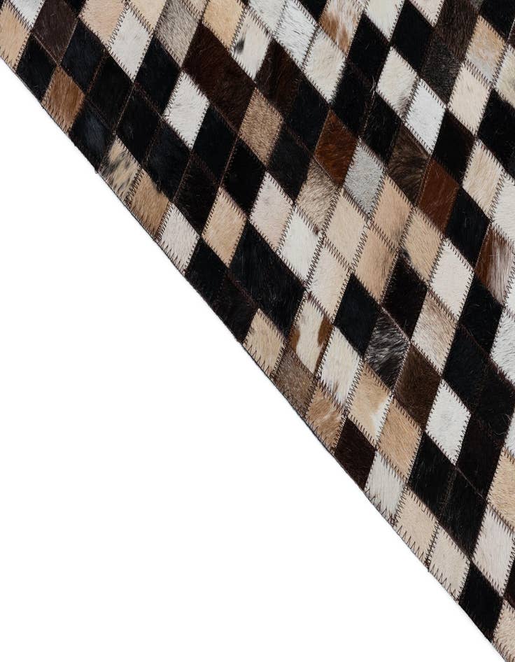 Detail image of  8' 1 x 9' 10 Cowhide Leather Rug