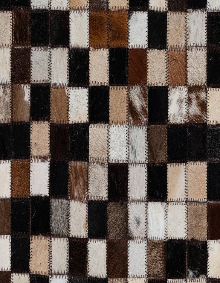 Detail image of  8' 1 x 9' 10 Cowhide Leather Rug