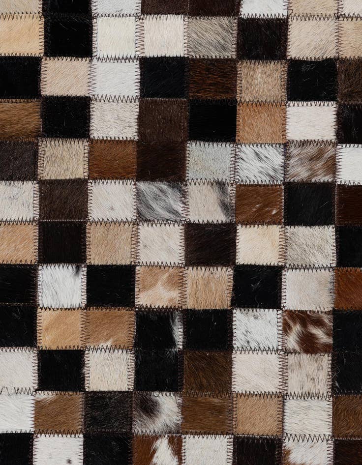 Detail image of  8' 1 x 9' 10 Cowhide Leather Rug