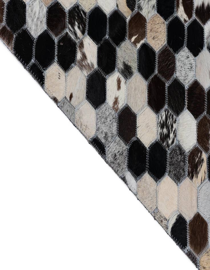 Detail image of  8' 1 x 10' Cowhide Leather Rug