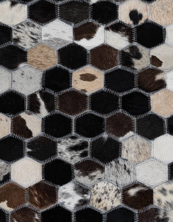 Detail image of  8' 1 x 10' Cowhide Leather Rug