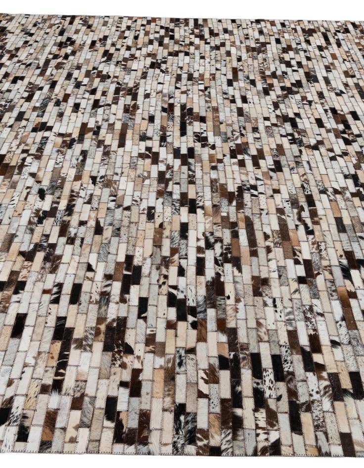 Detail image of  8' 2 x 9' 9 Cowhide Leather Rug