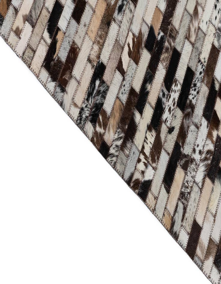 Detail image of  8' 2 x 9' 9 Cowhide Leather Rug