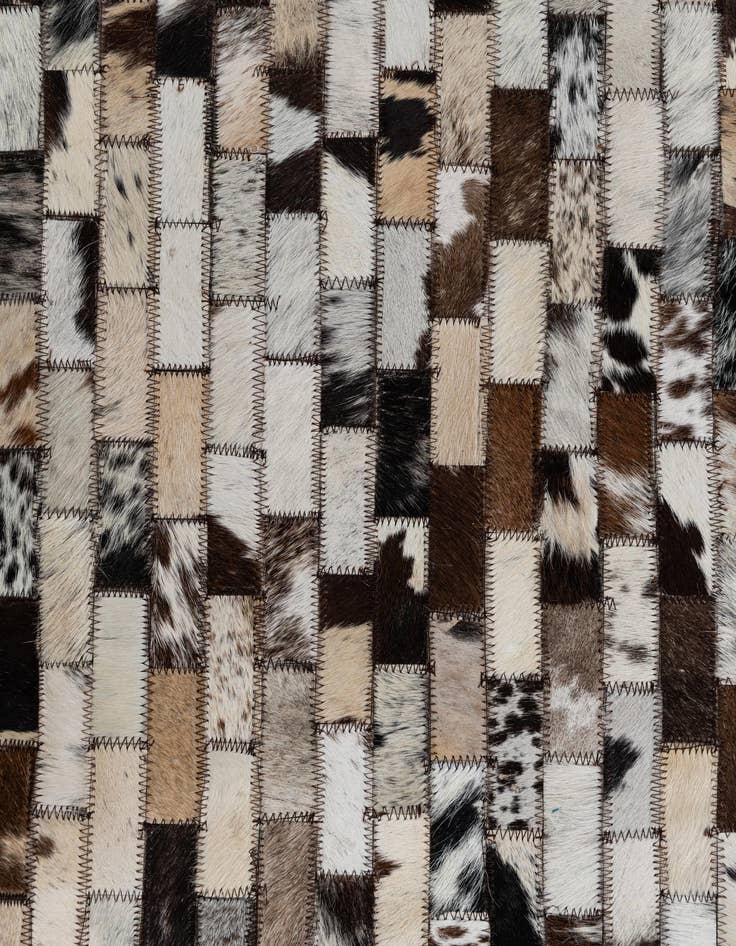 Detail image of  8' 2 x 9' 9 Cowhide Leather Rug