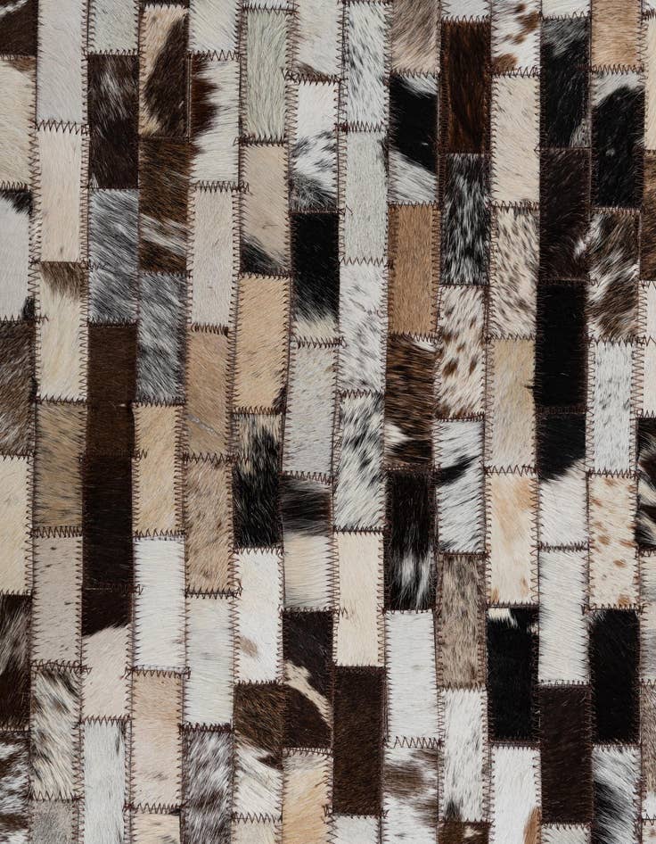 Detail image of  8' 2 x 9' 9 Cowhide Leather Rug