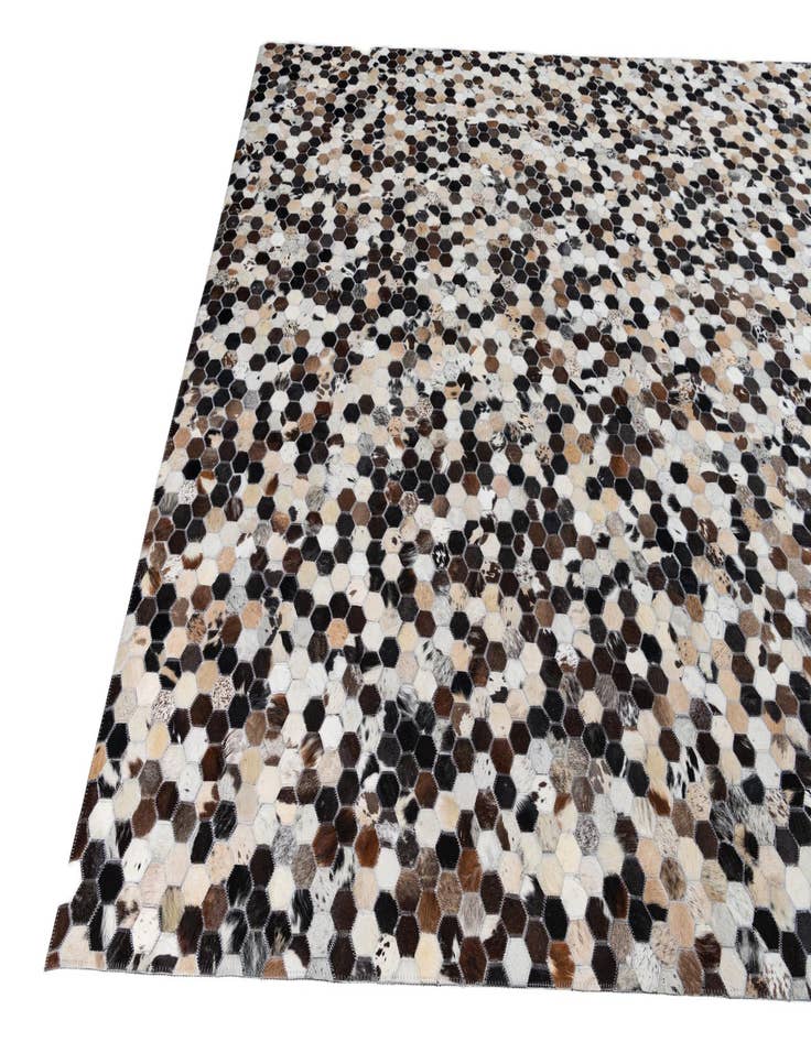 Detail image of  7' 10 x 9' 8 Cowhide Leather Rug