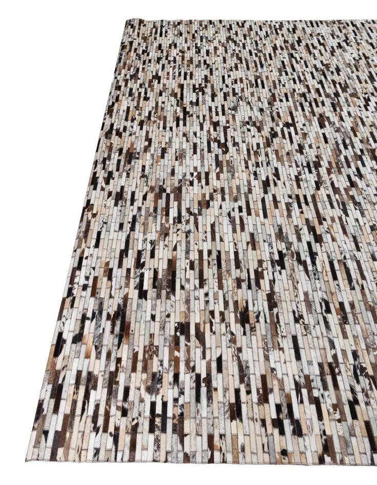 Detail image of  8' 1 x 9' 9 Cowhide Leather Rug