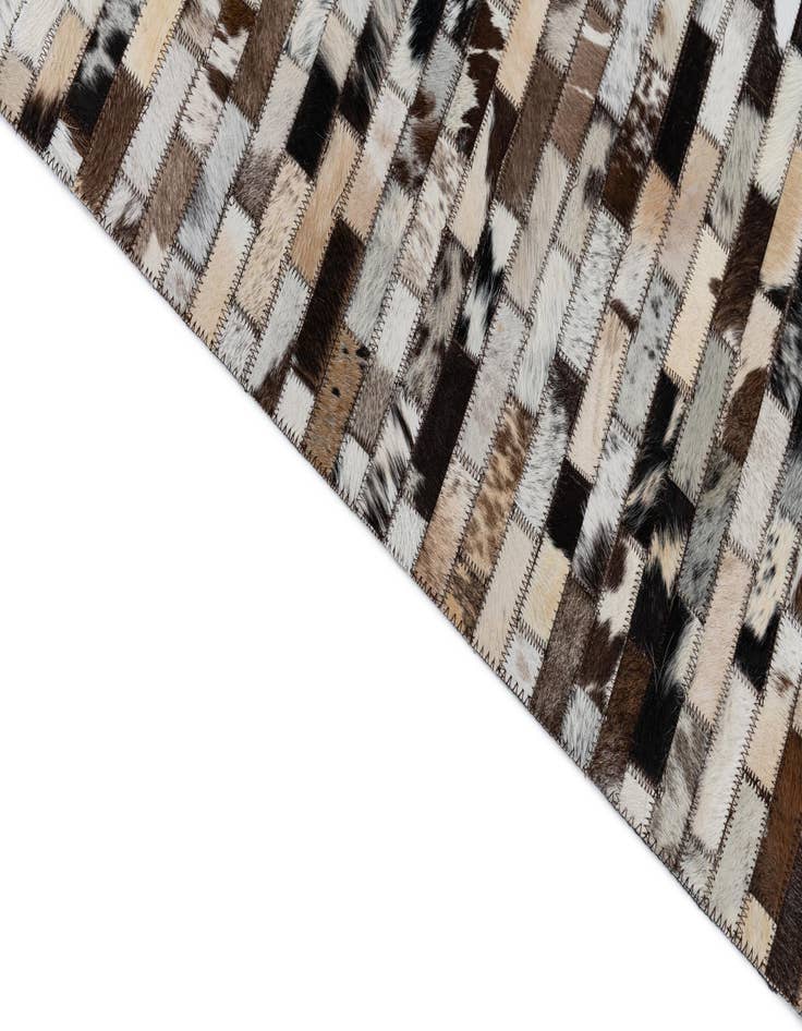 Detail image of  8' 1 x 9' 9 Cowhide Leather Rug