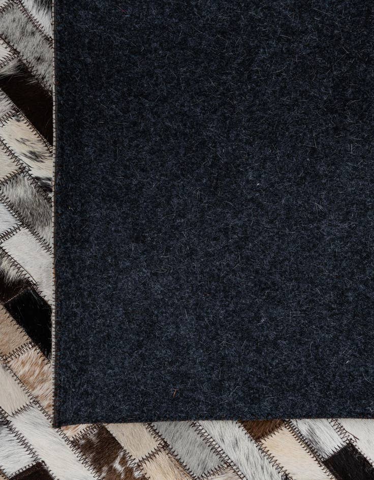 Detail image of  8' 1 x 9' 9 Cowhide Leather Rug