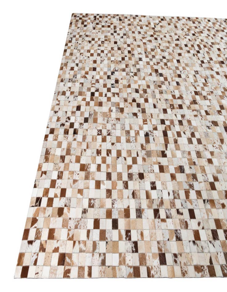 Detail image of  8' 1 x 9' 10 Cowhide Leather Rug