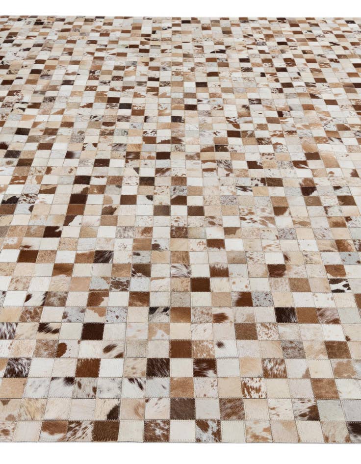 Detail image of  8' 1 x 9' 10 Cowhide Leather Rug