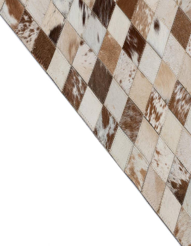 Detail image of  8' 1 x 9' 10 Cowhide Leather Rug