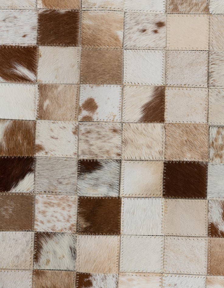 Detail image of  8' 1 x 9' 10 Cowhide Leather Rug
