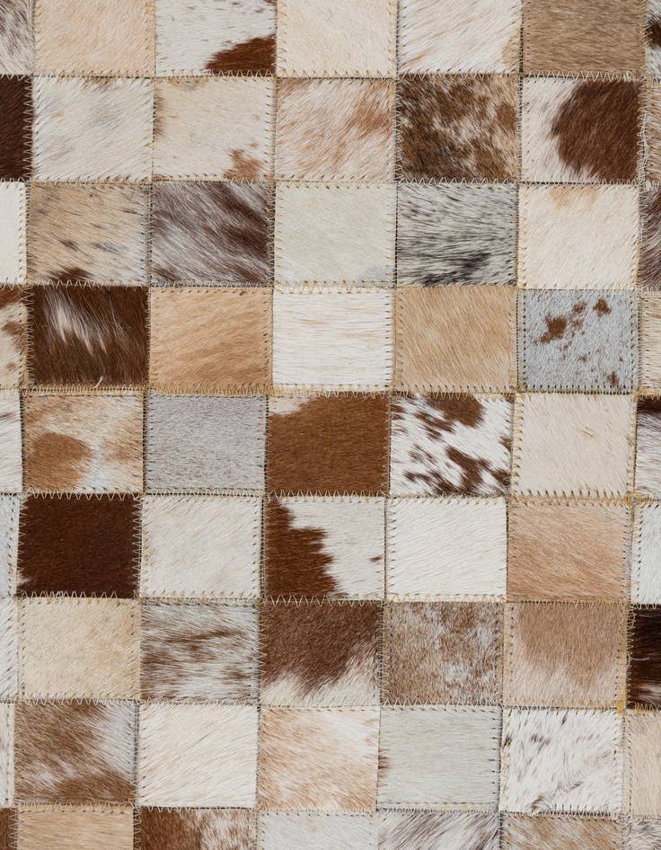 Detail image of  8' 1 x 9' 10 Cowhide Leather Rug