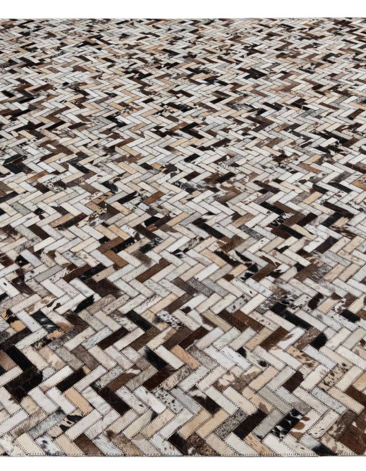 Detail image of  8' 2 x 10' Cowhide Leather Rug