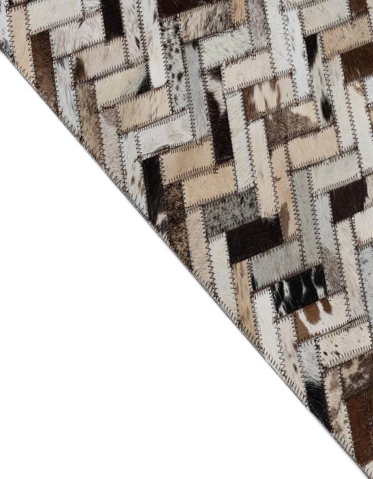 Detail image of  8' 2 x 10' Cowhide Leather Rug