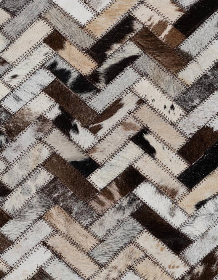 Detail image of  8' 2 x 10' Cowhide Leather Rug