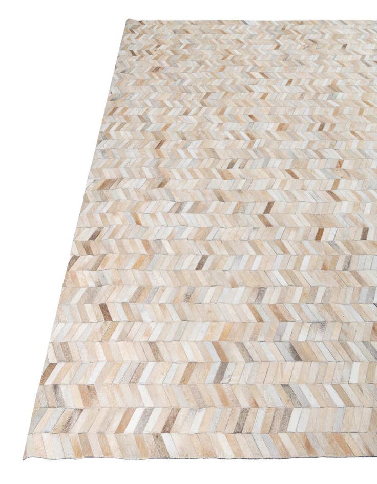 Detail image of  8' 1 x 10' Cowhide Leather Rug