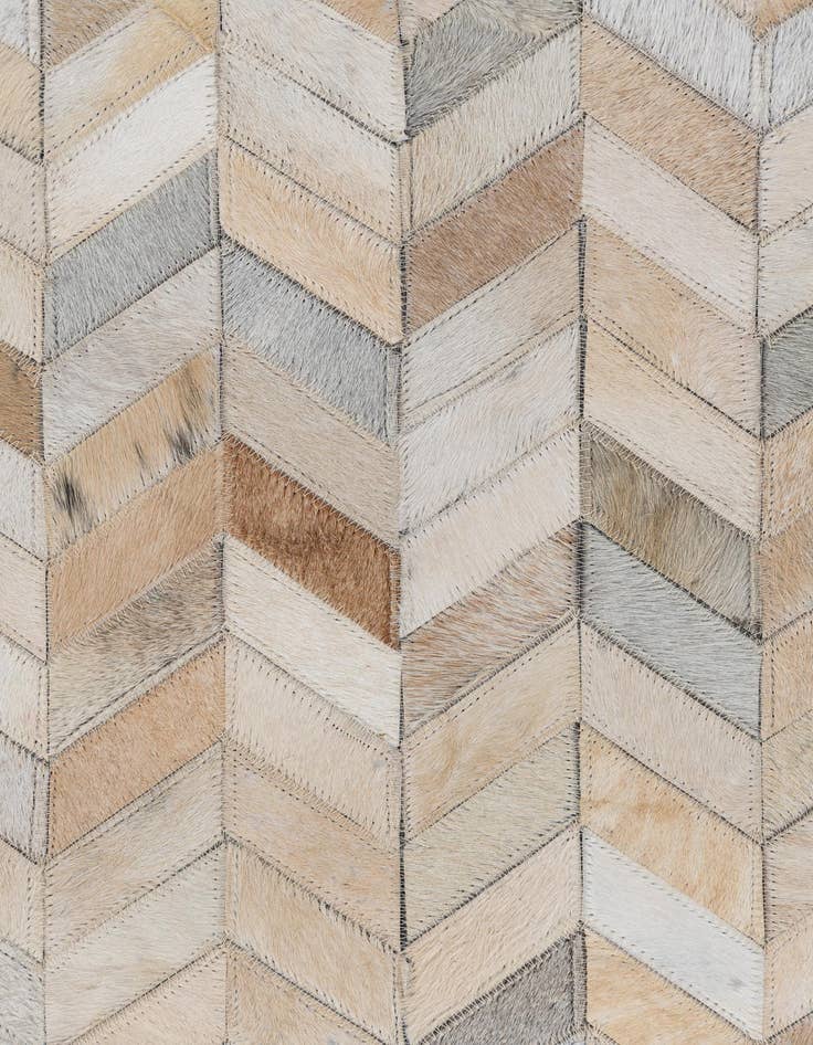 Detail image of  8' 1 x 10' Cowhide Leather Rug