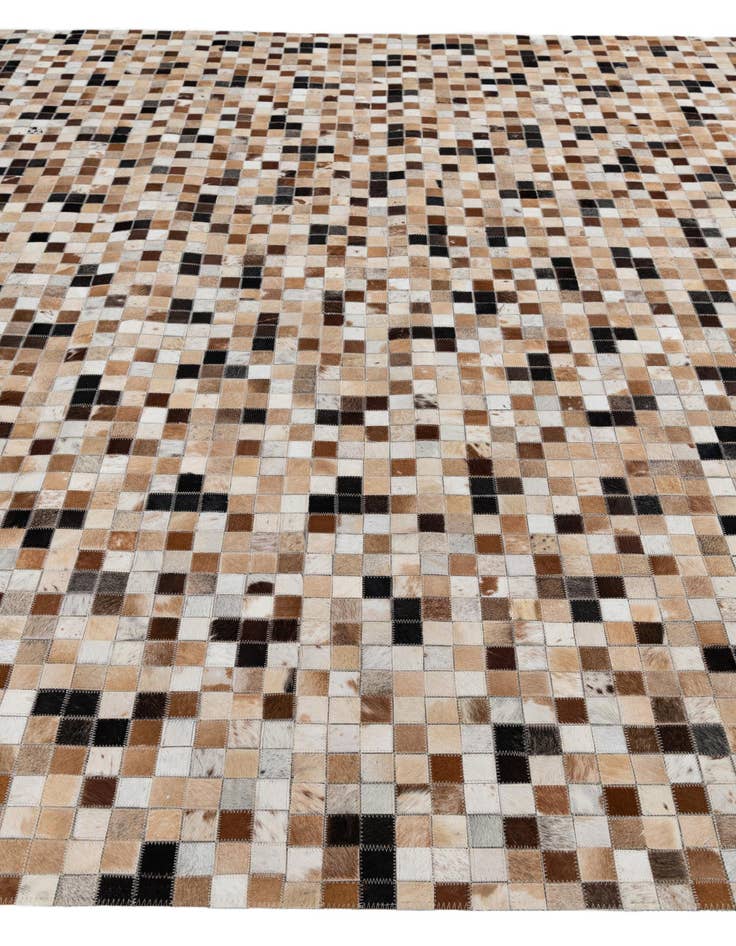 Detail image of  8' x 9' 10 Cowhide Leather Rug