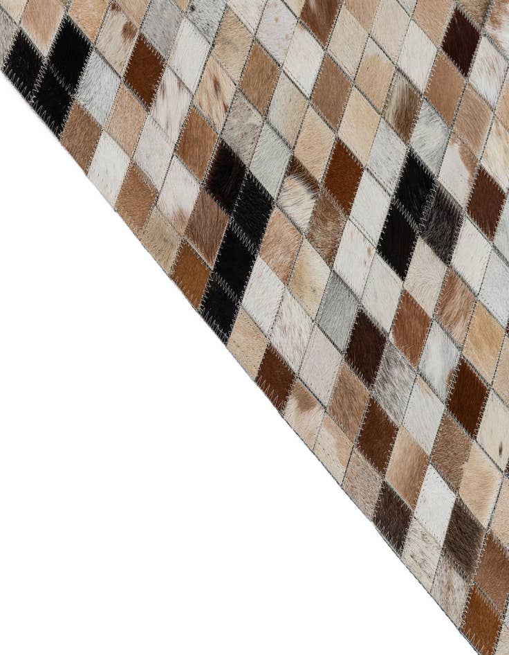 Detail image of  8' x 9' 10 Cowhide Leather Rug
