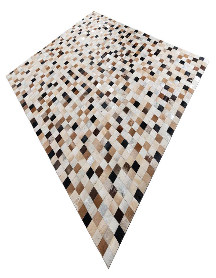 Detail image of  8' 1 x 10' Cowhide Leather Rug