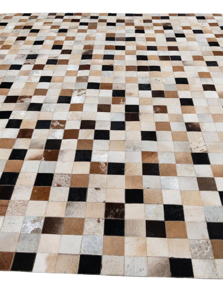 Detail image of  8' 1 x 10' Cowhide Leather Rug