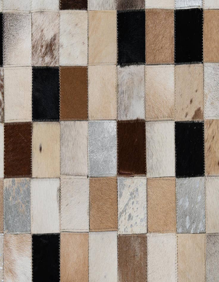 Detail image of  8' 1 x 10' Cowhide Leather Rug
