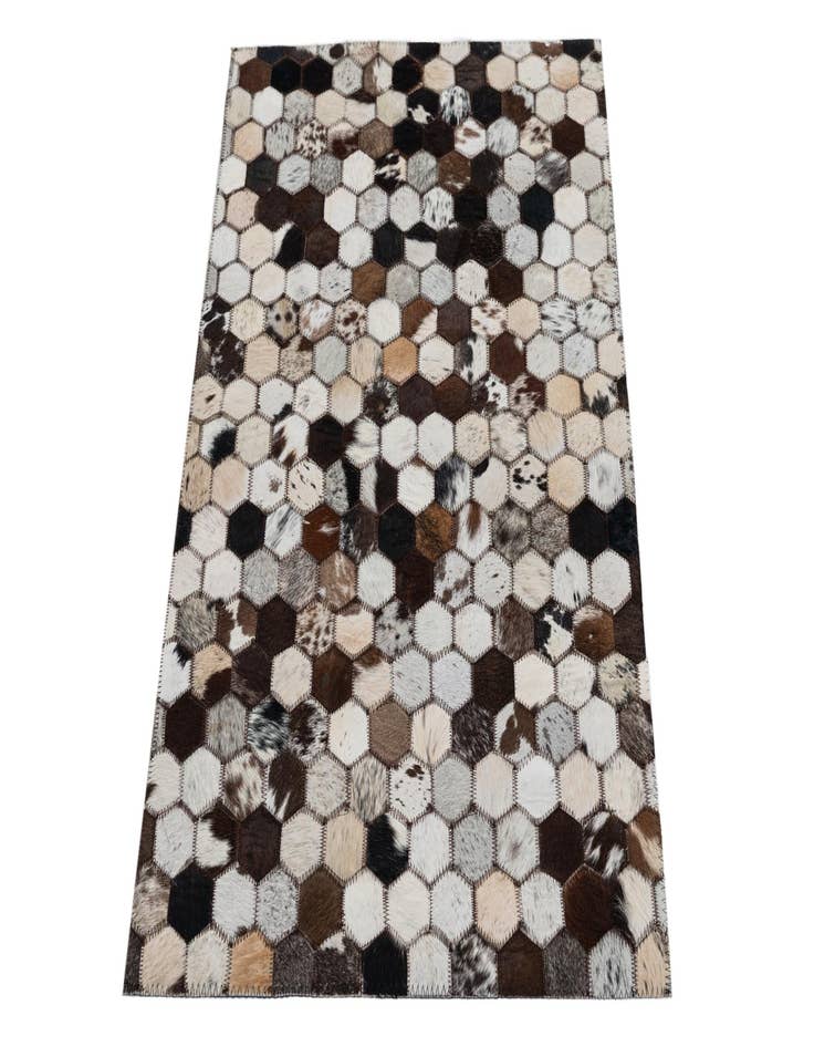 Detail image of  2' 1 x 3' Cowhide Leather Rug