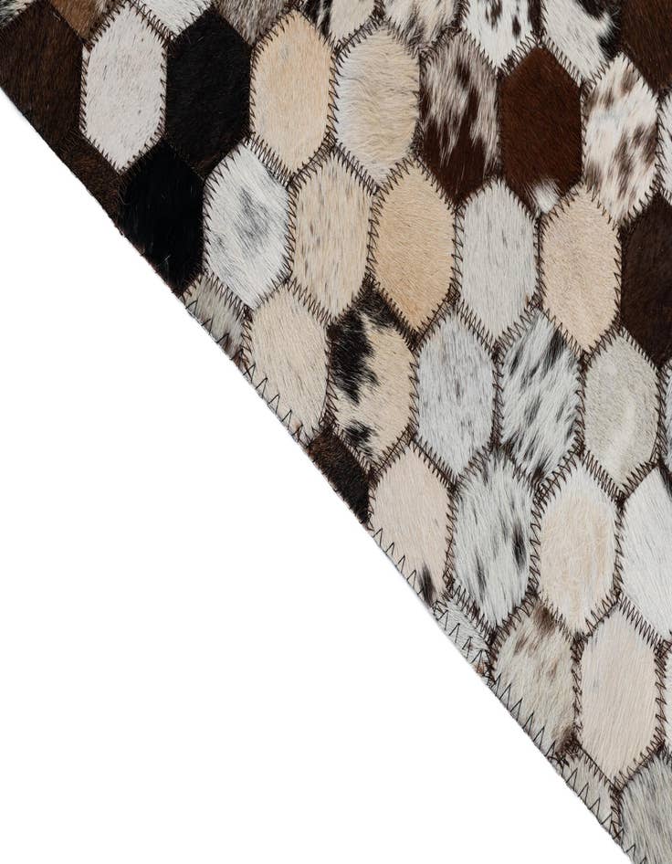 Detail image of  2' 1 x 3' Cowhide Leather Rug