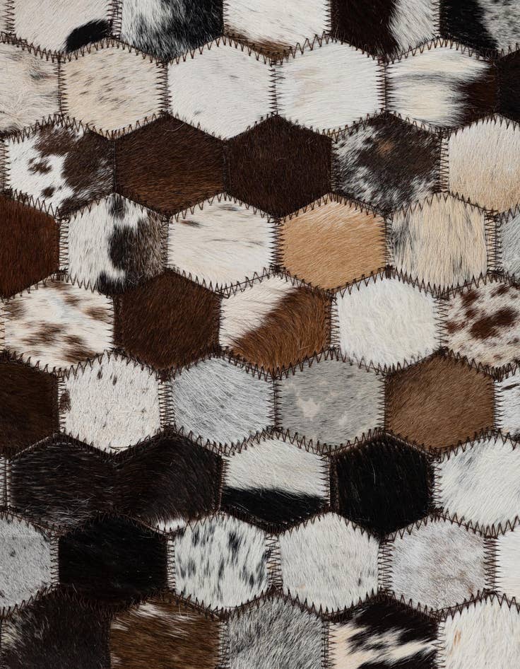 Detail image of  2' 1 x 3' Cowhide Leather Rug