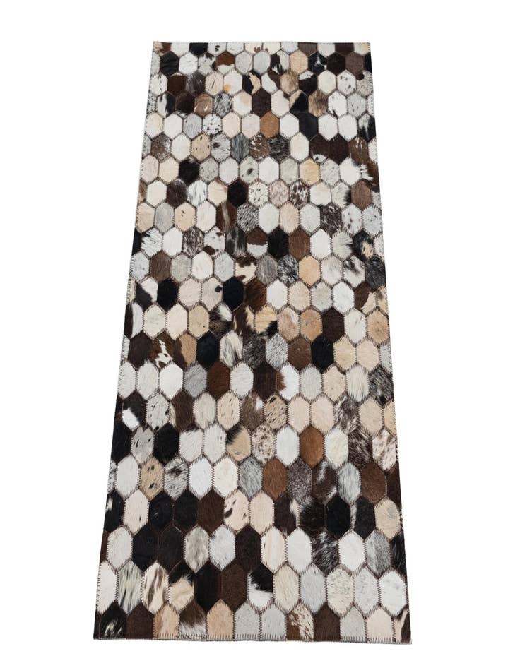 Detail image of  2' x 3' 1 Cowhide Leather Rug