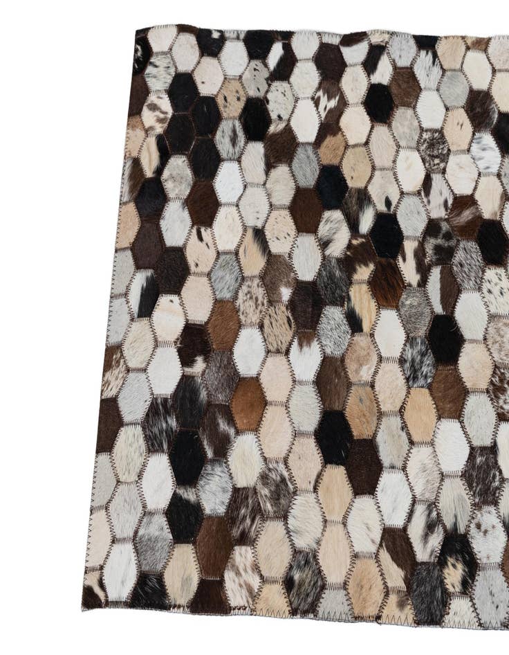 Detail image of  2' x 3' 1 Cowhide Leather Rug