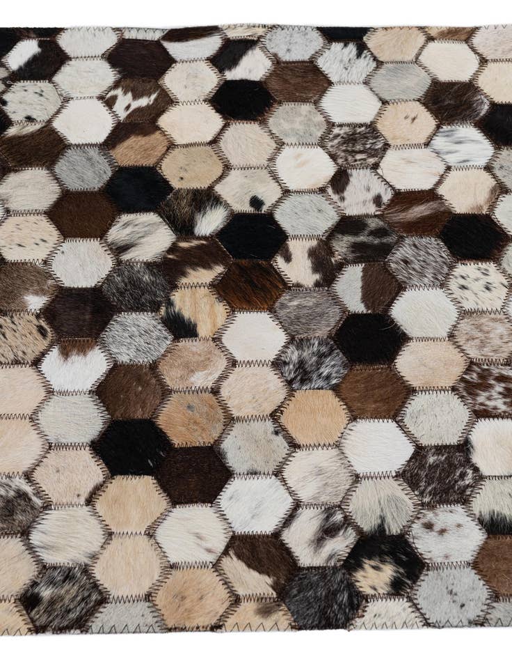 Detail image of  2' x 3' 1 Cowhide Leather Rug
