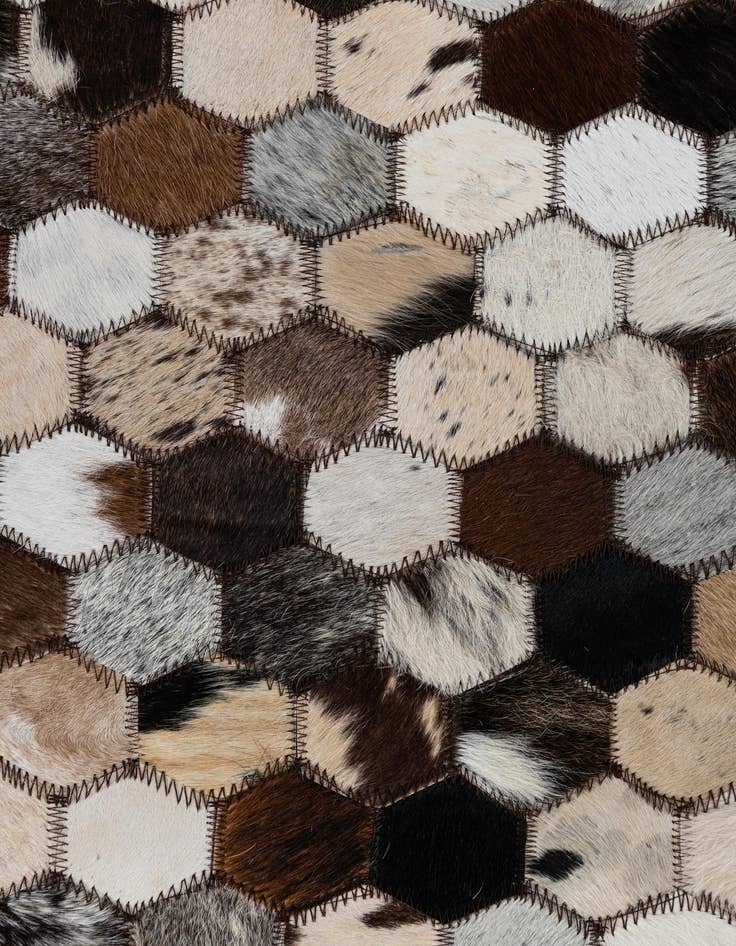 Detail image of  2' x 3' 1 Cowhide Leather Rug