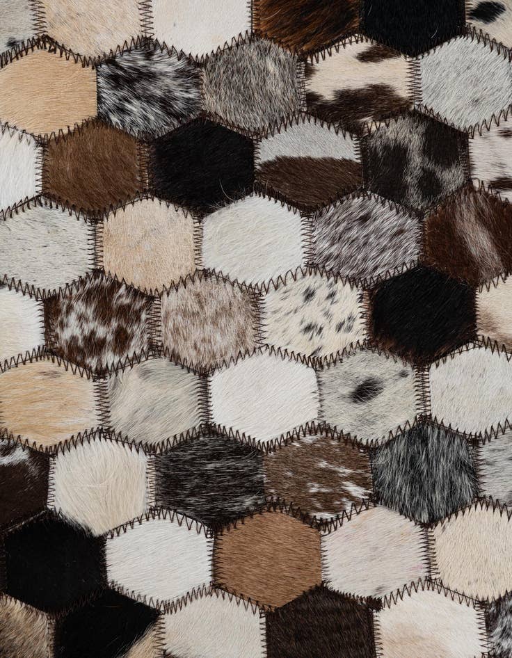 Detail image of  2' x 3' 1 Cowhide Leather Rug